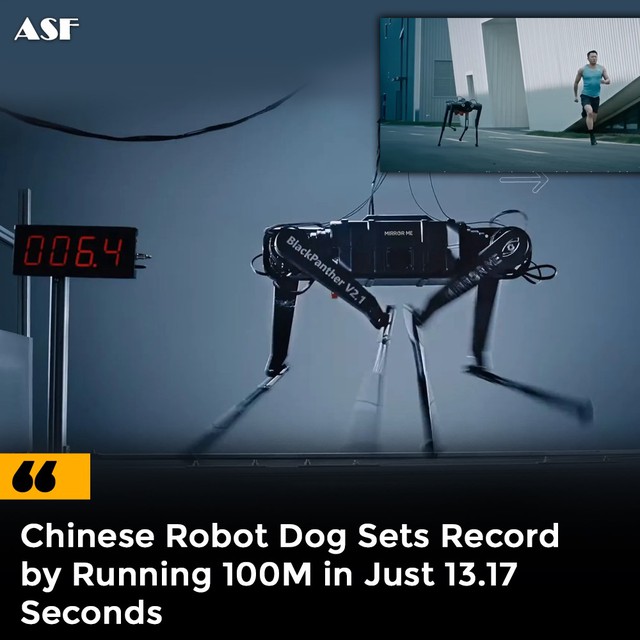 Ch&oacute; robot của Trung Quốc chạy 100m chỉ mất 13 gi&acirc;y, vượt xa Boston Dynamics v&agrave; th&aacute;ch thức kỷ lục thế giới!- Ảnh 1.