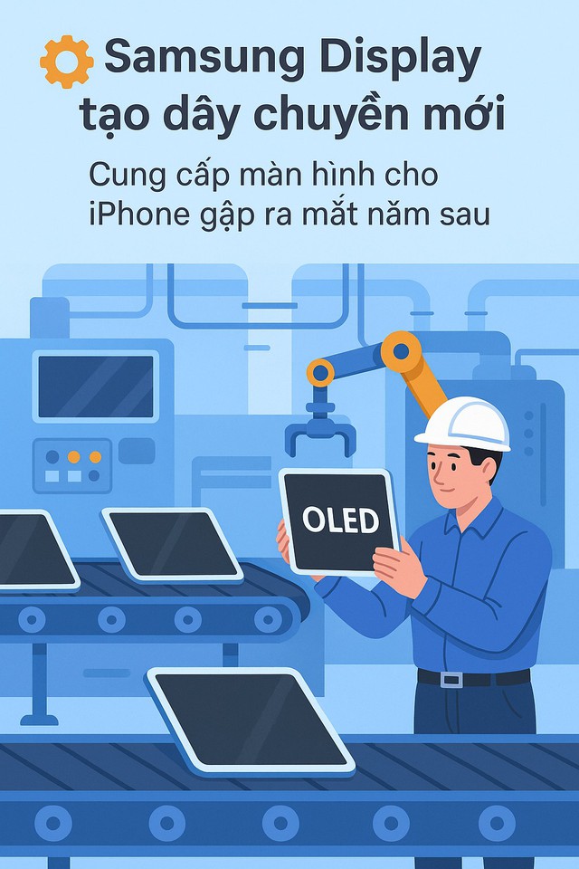 iPhone gập là có thật: Samsung xây hẳn một dây chuyền mới để cung cấp tấm nền OLED gập cho Apple- Ảnh 2. iPhone gập là có thật: Samsung xây hẳn một dây chuyền mới để cung cấp tấm nền OLED gập cho Apple- Ảnh 2.