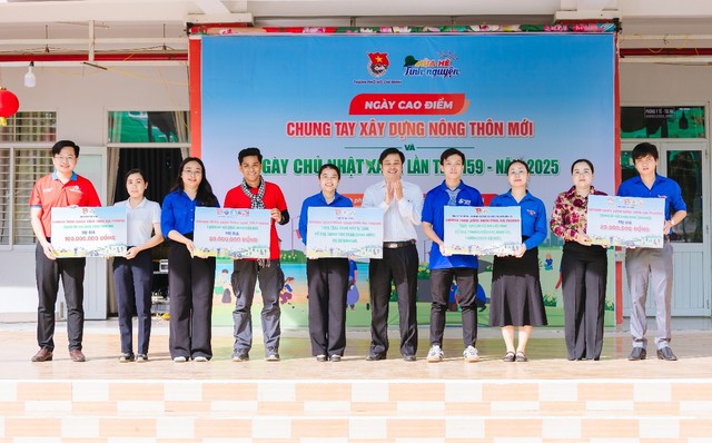 Chung tay xây dựng nông thôn mới tại xã Bình Lợi. Ảnh Thành Đoàn.