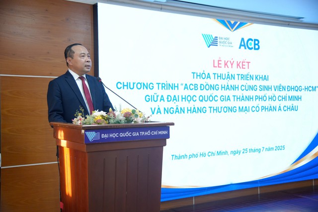Đại học quốc gia TP. Hồ Chí Minh và ACB ký kết triển khai chương trình tín dụng học phí đột phá: Mở ra mô hình hỗ trợ tài chính toàn diện cho sinh viên- Ảnh 1. Đại học quốc gia TP. Hồ Chí Minh và ACB ký kết triển khai chương trình tín dụng học phí đột phá: Mở ra mô hình hỗ trợ tài chính toàn diện cho sinh viên- Ảnh 1.