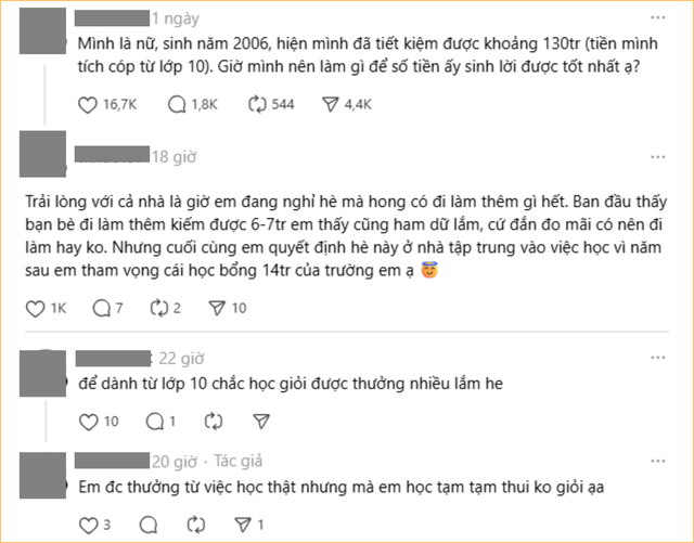 19 tuổi tiết kiệm được 130 triệu, cô gái tiết lộ thêm 1 chi tiết truc tiep bong da hom nayến nhiều người tự hổ thẹn- Ảnh 1.