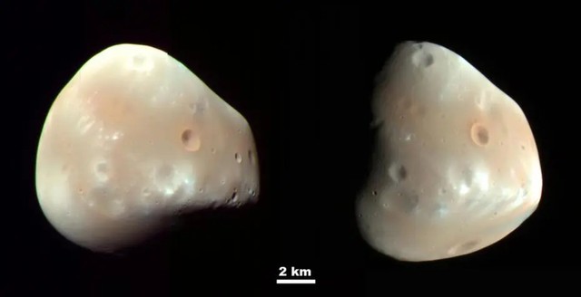 Những giả thuyết bất ngờ: Deimos là mảnh vỡ cổ xưa hay tiểu hành tinh bị Sao Hỏa bắt giữ?- Ảnh 1. Những giả thuyết bất ngờ: Deimos là mảnh vỡ cổ xưa hay tiểu hành tinh bị Sao Hỏa bắt giữ?- Ảnh 1.