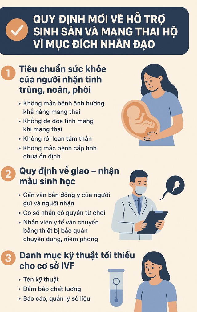 Quy định mới về hỗ trợ sinh sản và mang thai hộ vì mục đích nhân đạo- Ảnh 1.