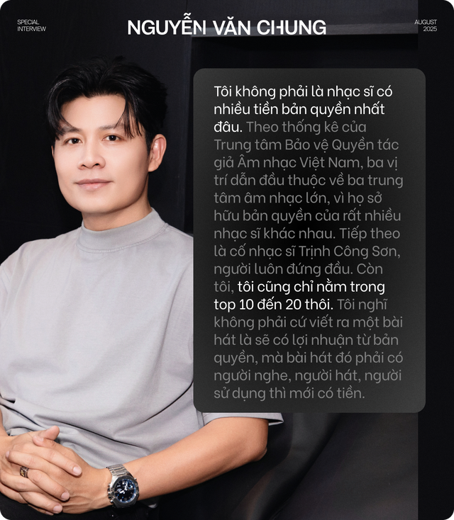 Nguyễn Văn Chung: Tôi không phải nhạc sĩ có nhiều tiền bản quyền nhất Việt Nam- Ảnh 4. Nguyễn Văn Chung: Tôi không phải nhạc sĩ có nhiều tiền bản quyền nhất Việt Nam- Ảnh 4.