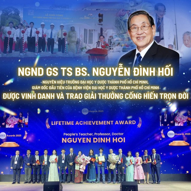 Nhà giáo Nhân dân, Giáo sư, Tiến sĩ, Bác sĩ Nguyễn Đình Hối được trao giải thưởng cống hiến trọn đời- Ảnh 1.