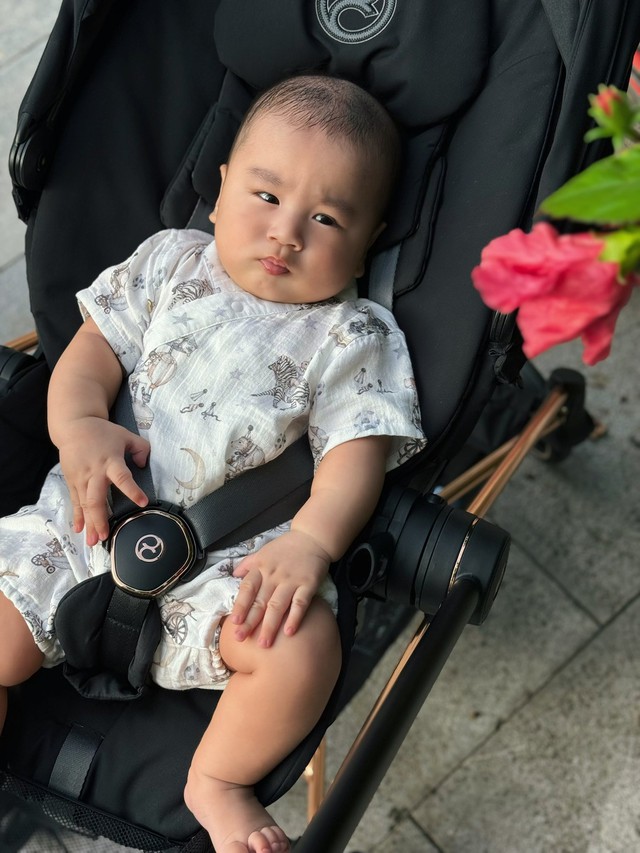 Chú bé Panda nhà MC truc tiep bong da vtv6 Ngọc chưa được 5 tháng đã "trộm vía" nặng gần 9kg, hội các cô các dì thi nhau vào xin vía- Ảnh 3.