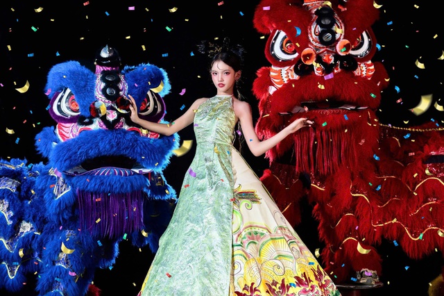 Á quân người mẫu ảnh nhí Tạ Thảo Hiền hóa “thần tiên tỷ tỷ” trong bộ ảnh Trung thu “Vũ khúc Lân Nhi” của NTK Châu Loan- Ảnh 1.