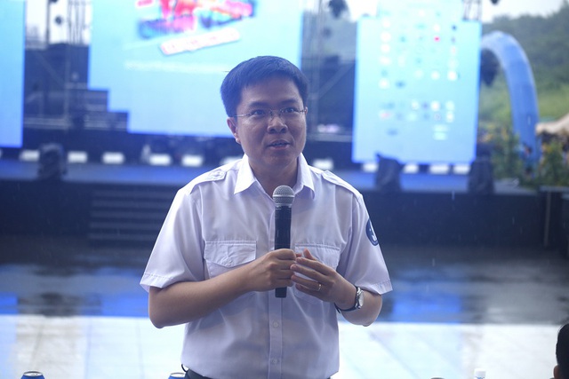 Đồng chí Nguyễn Đăng Khoa - PBT Thành Đoàn, Chủ tịch HSV VN TP.HCM phát biểu khai mạc Ngày hội TSV TP.HCM lần thứ XX năm 2025