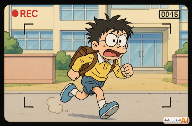 Đặt camera theo dõi ngày tựu trường của nhóm bạn Doraemon: lich truc tiep bong da ngoai hang anh suýt đi muộn, Shizuka vẫn chuẩn "ngoan xinh yêu"- Ảnh 1.