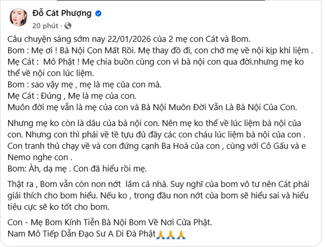 C&aacute;t Phượng th&ocirc;ng b&aacute;o tin buồn- Ảnh 1.