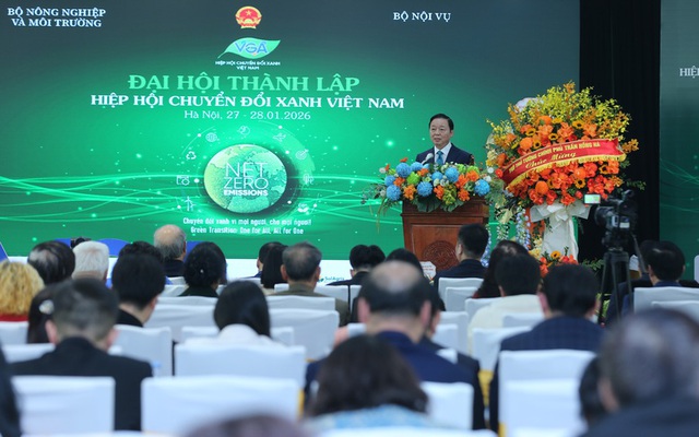 Ph&oacute; Thủ tướng Trần Hồng H&agrave; dự Đại hội đại biểu lần thứ I, nhiệm kỳ 2026-2030, của Hiệp hội Chuyển đổi xanh Việt Nam (VGA). Ảnh: Minh Kh&ocirc;i