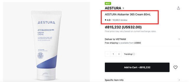 Tu&yacute;p kem dưỡng ẩm đang đạt điểm gần tối đa tr&ecirc;n Olive Young: Cứu tinh cho da nhạy cảm v&agrave; cần phục hồi chuy&ecirc;n s&acirc;u- Ảnh 1.