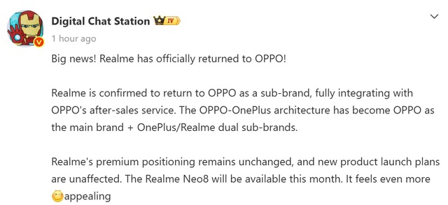 Sau nhiều năm hoạt động độc lập, Realme sắp “về chung nhà” với Oppo? - Ảnh 2. Sau nhiều năm hoạt động độc lập, Realme sắp “về chung nhà” với Oppo? - Ảnh 2.