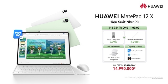 Huawei chính thức mở bán máy tính bảng MatePad 12 X tại Việt Nam: Nâng cấp mạnh về màn hình chống chói và bút M-Pencil Pro- Ảnh 16. Huawei chính thức mở bán máy tính bảng MatePad 12 X tại Việt Nam: Nâng cấp mạnh về màn hình chống chói và bút M-Pencil Pro- Ảnh 16.