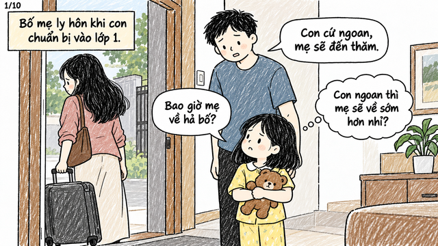 Chiếc xe m&aacute;y chỉ đủ chỗ cho bố v&agrave; mẹ kế chở em b&eacute; đi chơi, vậy th&igrave; trong căn nh&agrave; n&agrave;y c&ograve;n chỗ n&agrave;o cho con kh&ocirc;ng?- Ảnh 1.