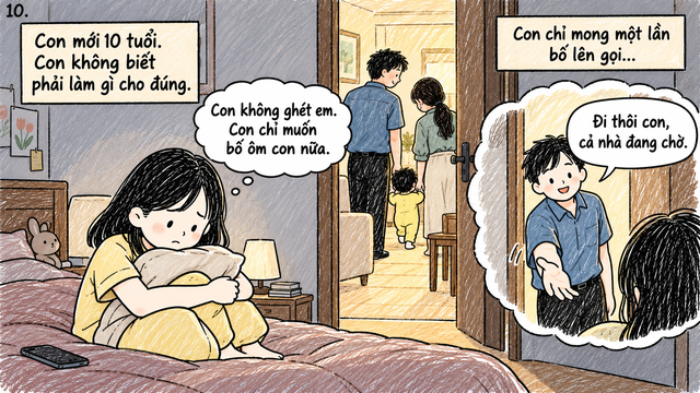 Chiếc xe m&aacute;y chỉ đủ chỗ cho bố v&agrave; mẹ kế chở em b&eacute; đi chơi, vậy th&igrave; trong căn nh&agrave; n&agrave;y c&ograve;n chỗ n&agrave;o cho con kh&ocirc;ng?- Ảnh 10.