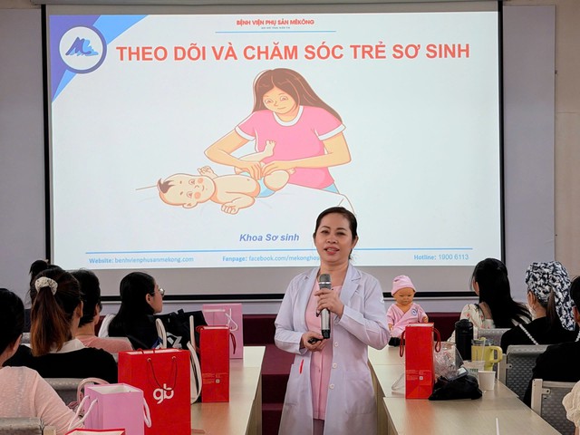 Bệnh viện Phụ sản MêKông hướng dẫn cha mẹ chăm sóc trẻ sơ sinh đúng cách - Ảnh 1.