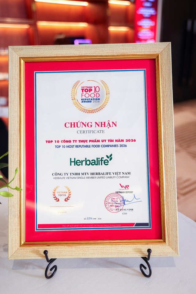 Herbalife Việt Nam vinh dự nhận Giải thưởng Top 10 Công ty Thực phẩm Uy tín năm thứ sáu liên tiếp - Ảnh 3.