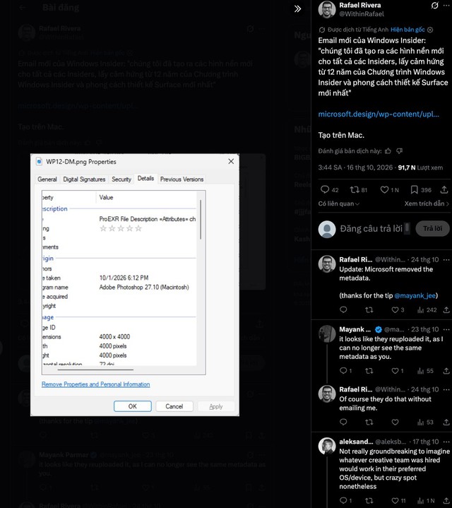 Microsoft bị ph&aacute;t hiện l&agrave;m h&igrave;nh nền Windows tr&ecirc;n m&aacute;y Mac, rồi vội v&agrave;ng x&oacute;a dấu vết- Ảnh 2.
