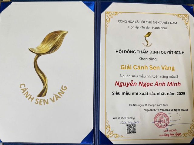 Vinh danh &Aacute; qu&acirc;n Nguyễn Ngọc &Aacute;nh Minh tại lễ trao giải "C&aacute;nh sen v&agrave;ng" xu&acirc;n B&iacute;nh Ngọ 2026  - Ảnh 3.