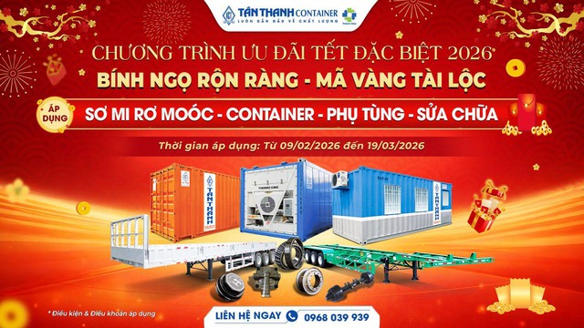 Chương trình Khuyến mãi “Bính Ngọ Rộn Ràng – Mã Vàng Tài Lộc” cùng Tân Thanh Container. - Ảnh 1.