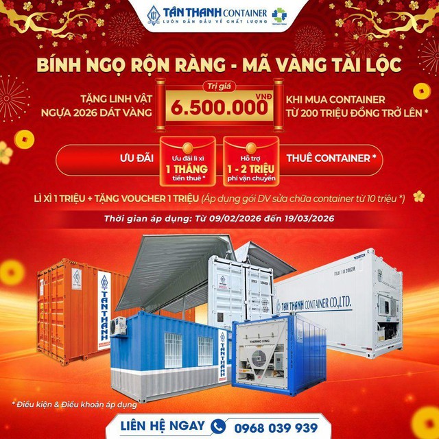 Chương trình Khuyến mãi “Bính Ngọ Rộn Ràng – Mã Vàng Tài Lộc” cùng Tân Thanh Container. - Ảnh 3.
