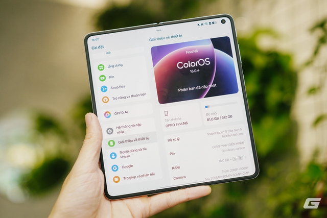 Đ&aacute;nh gi&aacute; smartphone gập OPPO Find N6: Sự tỉ mỉ trong từng đường n&eacute;t nhỏ - Ảnh 32.