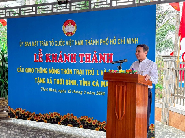 Kh&aacute;nh th&agrave;nh hai cầu d&acirc;n sinh tại Thới B&igrave;nh: Tăng cường kết nối, g&oacute;p phần bảo đảm an sinh x&atilde; hội - Ảnh 2.