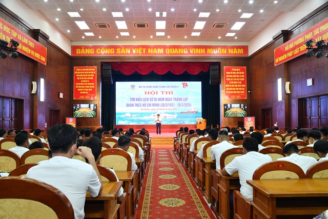 Tuổi trẻ Bộ tư lệnh V&ugrave;ng cảnh s&aacute;t biển 4: S&ocirc;i nổi hội thi &ldquo;95 năm rạng rỡ t&ecirc;n Đo&agrave;n&rdquo;  - Ảnh 1.