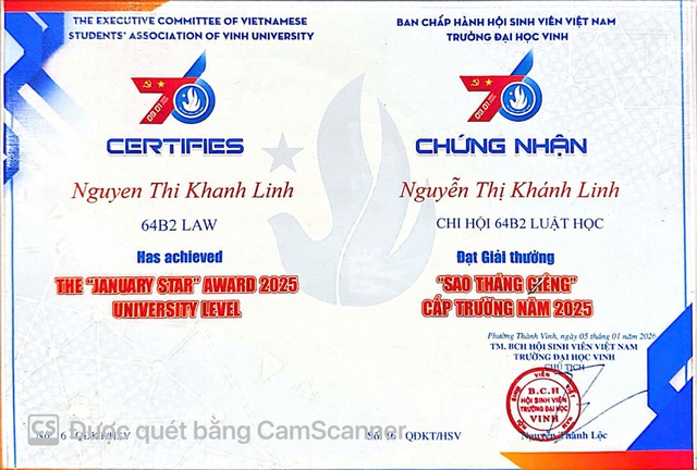 Nguyễn Thị Kh&aacute;nh Linh - Nữ sinh xuất sắc Trường Đại học Vinh: &ldquo;Y&ecirc;u Đảng v&agrave; y&ecirc;u Đo&agrave;n bằng việc l&agrave;m thiết thực&rdquo;  - Ảnh 2.