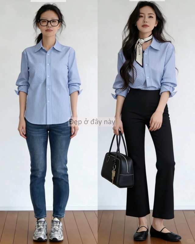 Bỏ quần jeans, thay bằng quần ống su&ocirc;ng: 9 set đồ đơn giản gi&uacute;p chị em &ldquo;lột x&aacute;c&rdquo; d&aacute;ng v&oacute;c chỉ trong v&agrave;i ph&uacute;t - Ảnh 9.