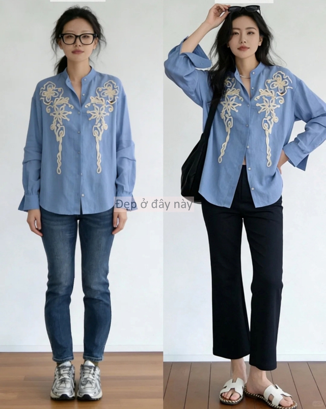 Bỏ quần jeans, thay bằng quần ống su&ocirc;ng: 9 set đồ đơn giản gi&uacute;p chị em &ldquo;lột x&aacute;c&rdquo; d&aacute;ng v&oacute;c chỉ trong v&agrave;i ph&uacute;t - Ảnh 10.