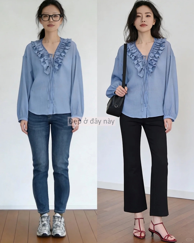 Bỏ quần jeans, thay bằng quần ống su&ocirc;ng: 9 set đồ đơn giản gi&uacute;p chị em &ldquo;lột x&aacute;c&rdquo; d&aacute;ng v&oacute;c chỉ trong v&agrave;i ph&uacute;t - Ảnh 8.