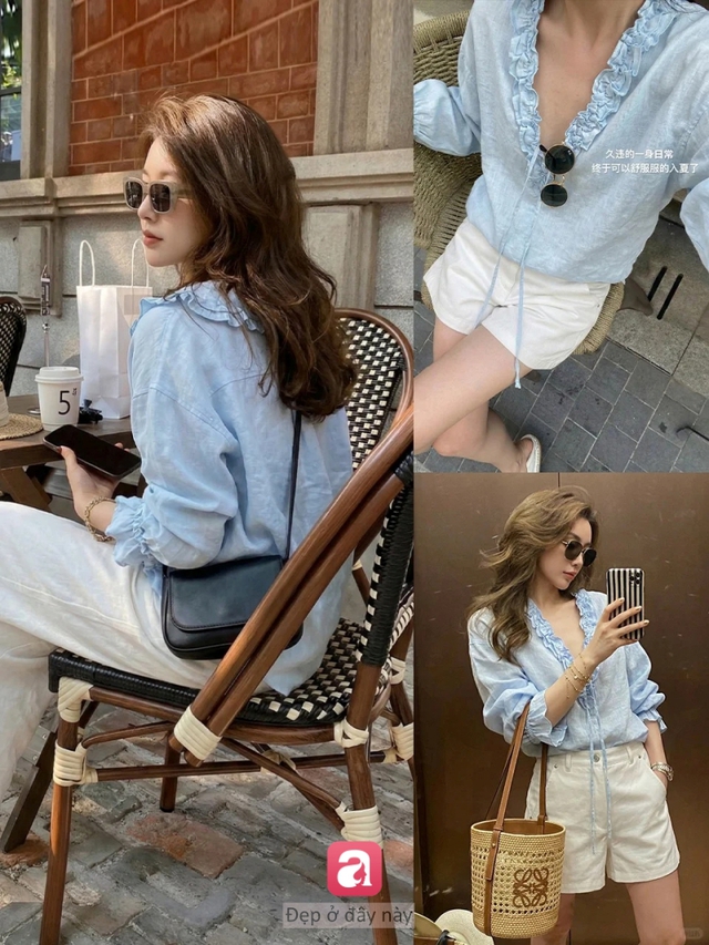 Xanh nhạt – gam màu “nhẹ tênh” nhưng mặc lên là sang: 4 công thức đi làm chuẩn thanh lịch - Ảnh 2.