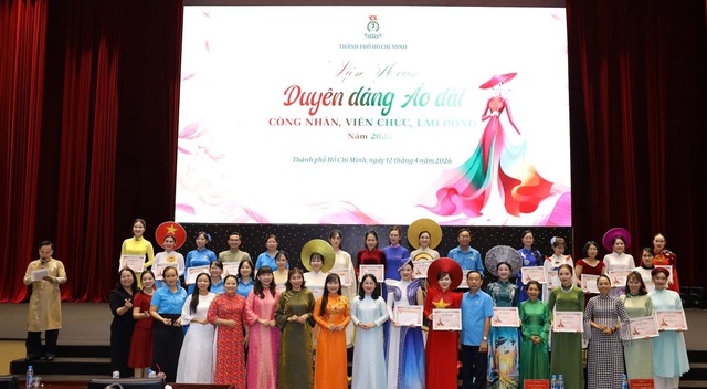 Rực rỡ sắc màu “Duyên dáng Áo dài 2026”: Khi người lao động là đại sứ văn hóa - Ảnh 3.