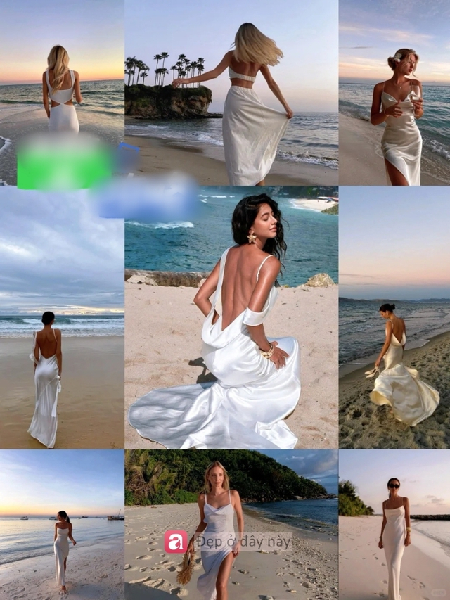 Vì sao váy trắng luôn là “quân bài đắt giá” khi đi biển? - Ảnh 1.