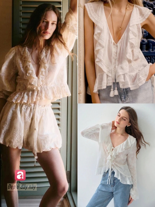 Kh&ocirc;ng cộp m&aacute;c "b&aacute;nh b&egrave;o": &Aacute;o ren b&egrave;o nh&uacute;n h&egrave; 2026 được mặc theo c&aacute;ch tinh tế v&agrave; c&oacute; gu hơn bao giờ hết- Ảnh 2.