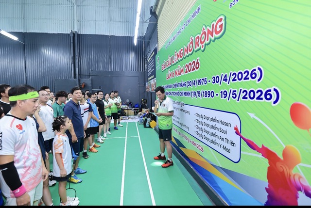 S&ocirc;i nổi giải cầu l&ocirc;ng mở rộng lần 6 năm 2026: s&acirc;n chơi kết nối những &ldquo;chiến sĩ &aacute;o trắng&rdquo; v&agrave; người lao động - Ảnh 1.