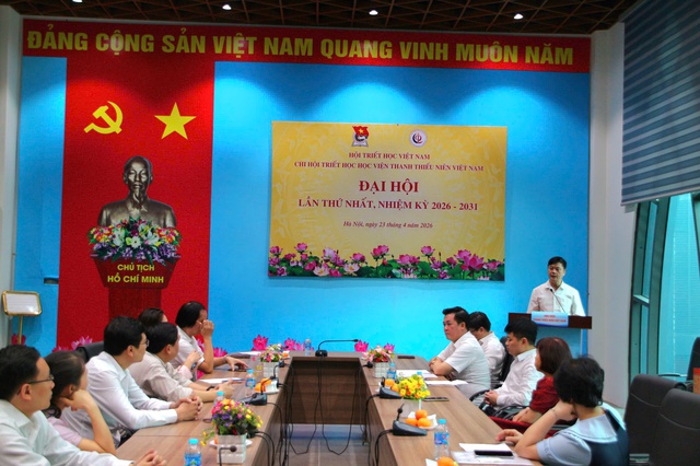 Đại hội th&agrave;nh lập Chi hội Triết học Học viện Thanh thiếu ni&ecirc;n Việt Nam  - Ảnh 1.