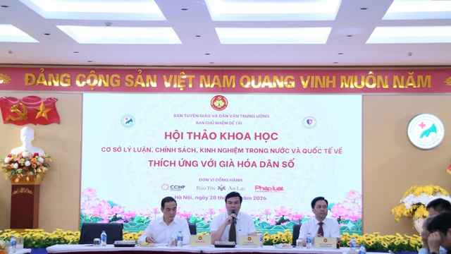 Hội thảo &ldquo;Cơ sở l&yacute; luận v&agrave; ch&iacute;nh s&aacute;ch của Đảng v&agrave; Nh&agrave; nước, kinh nghiệm trong nước v&agrave; quốc tế với việc th&iacute;ch ứng với gi&agrave; ho&aacute; d&acirc;n số&rdquo; - Ảnh 1.