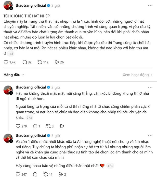 Nữ ca sĩ Việt th&uacute; nhận: T&ocirc;i kh&ocirc;ng thể h&aacute;t nh&eacute;p - Ảnh 2.