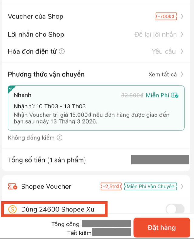Mua sắm qua Shopee, l&agrave;m th&ecirc;m 1 bước n&agrave;y th&igrave; tiết kiệm khối: C&oacute; đơn giảm hẳn 924k kh&ocirc;ng đ&ugrave;a!- Ảnh 1.