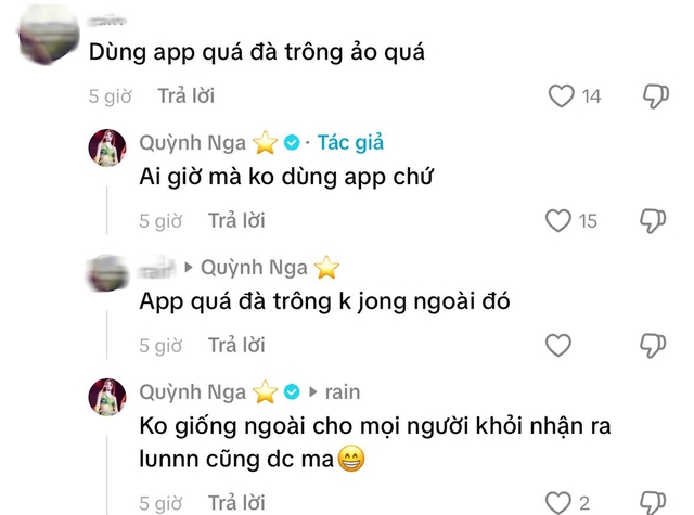 Quỳnh Nga nói thẳng khi bị chê dùng app quá đà, mặt lạ không thể nhận ra- Ảnh 1. Quỳnh Nga nói thẳng khi bị chê dùng app quá đà, mặt lạ không thể nhận ra- Ảnh 1.