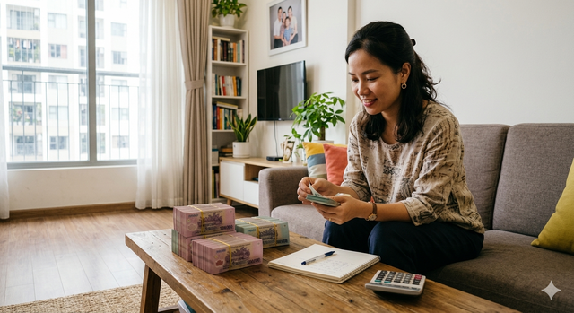 Thấy vợ ngồi giữa ph&ograve;ng kh&aacute;ch đếm từng xấp tiền 500 ng&agrave;n, t&ocirc;i kinh ngạc hỏi "Em tr&uacute;ng số &agrave;?", nghe c&acirc;u trả lời m&agrave; t&ocirc;i chết điếng - Ảnh 1.