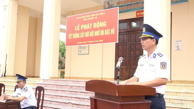 Hải đoàn 42 phát động trồng cây kỷ niệm 136 năm Ngày sinh Chủ tịch Hồ Chí Minh - Ảnh 1.