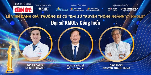PGS.TS. L&ecirc; Đ&igrave;nh Thanh được vinh danh &ldquo;Đại sứ truyền th&ocirc;ng ng&agrave;nh Y &ndash; KMOLs&rdquo; hạng mục cống hiến - Ảnh 2.