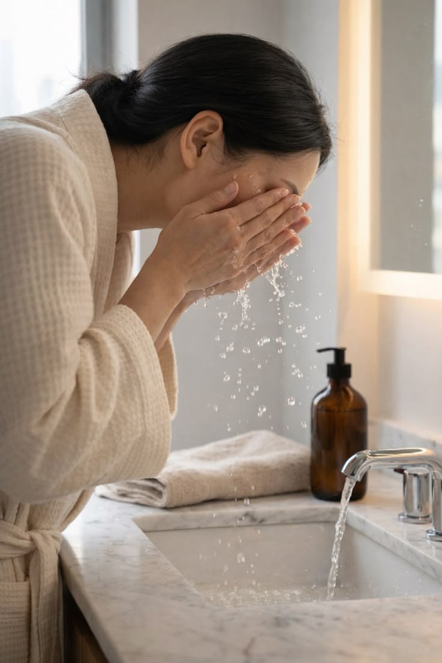 Nhiều người Hàn không rửa mặt buổi sáng vì một lý do- Ảnh 1. Nhiều người Hàn không rửa mặt buổi sáng vì một lý do- Ảnh 1.