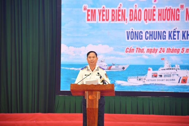 Bộ Tư lệnh V&ugrave;ng Cảnh s&aacute;t biển 4 tổ chức th&agrave;nh c&ocirc;ng v&ograve;ng chung kết khu vực Cuộc thi &ldquo;Em y&ecirc;u biển, đảo qu&ecirc; hương&rdquo; - Ảnh 3.