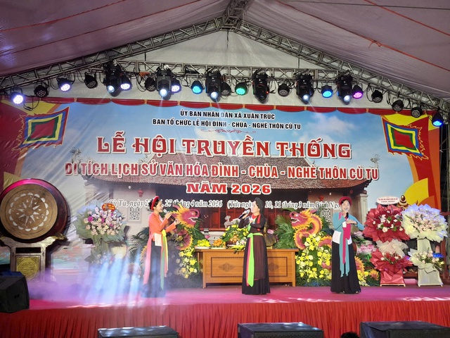 Lễ hội truyền thống di t&iacute;ch lịch sử văn h&oacute;a Đ&igrave;nh, Ch&ugrave;a, Ngh&egrave; th&ocirc;n C&ugrave; T&ugrave;, x&atilde; Xu&acirc;n Tr&uacute;c năm 2026- Ảnh 1.