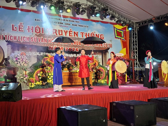 Lễ hội truyền thống di t&iacute;ch lịch sử văn h&oacute;a Đ&igrave;nh, Ch&ugrave;a, Ngh&egrave; th&ocirc;n C&ugrave; T&ugrave;, x&atilde; Xu&acirc;n Tr&uacute;c năm 2026- Ảnh 5.